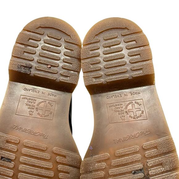 Vintage Dr. Martens Made England Black White Oxford‎ Boots Shoes Size 4 UK - Picture 11 of 11